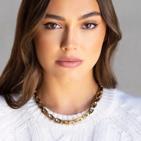 Eddie Borgo Supra Link Chain Gold Statement Necklace 17" Length NWT Retail $425 - Picture 13 of 13